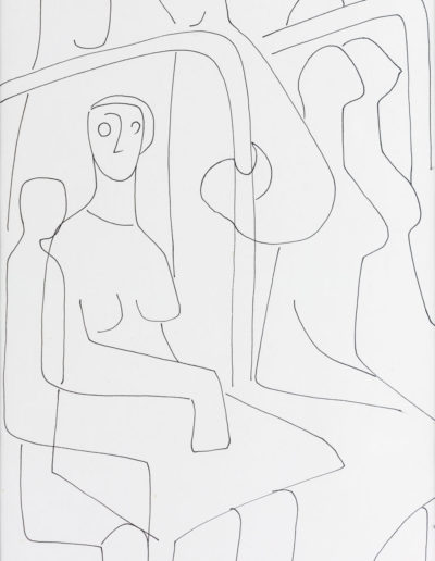 Serie El Metro <br>Tinta/Papel<br>44 x 36 cm<br>1968